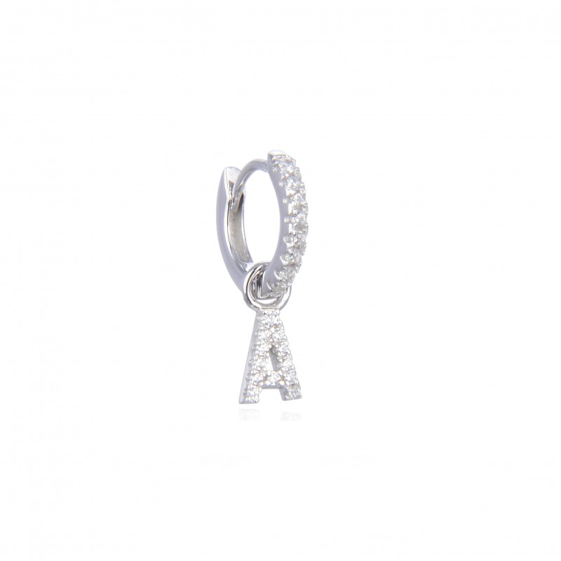 Boucles d'oreilles lettre strass personnalisable