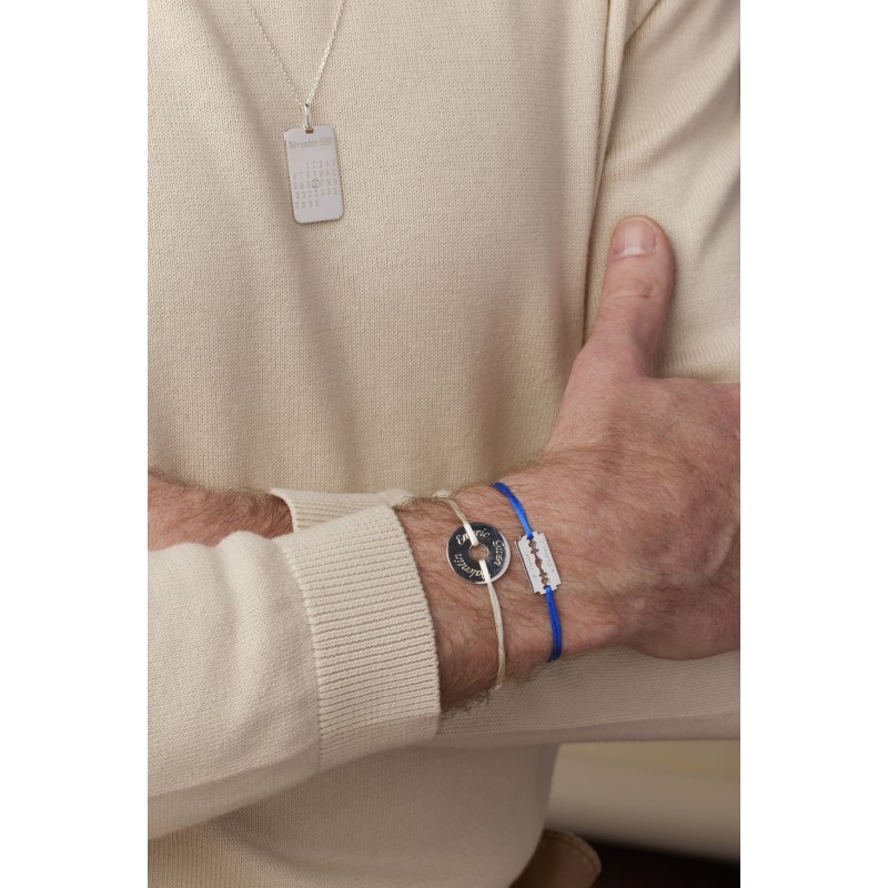 Bracelet cible homme en argent personnalisable