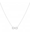 Collier Infini Strass Argent