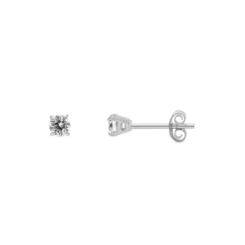 Boucles d'oreilles solitaire argent