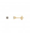 Boucles d'oreilles solitaire or