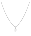 Collier lettre strass argent