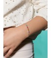 Bracelet cœurs multicolores argent