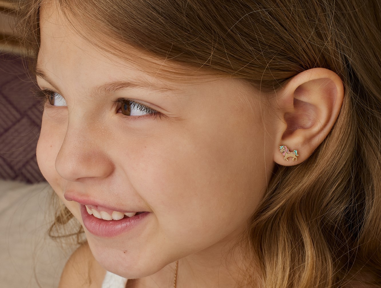 Boucles d'oreilles fille  Boucles d'oreilles enfants en argent